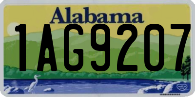 AL license plate 1AG9207