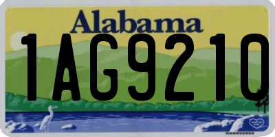 AL license plate 1AG9210