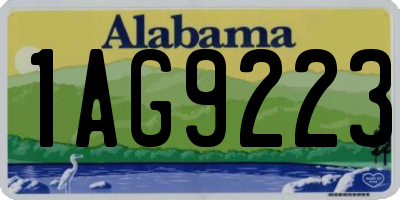 AL license plate 1AG9223