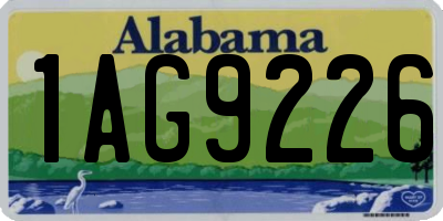 AL license plate 1AG9226
