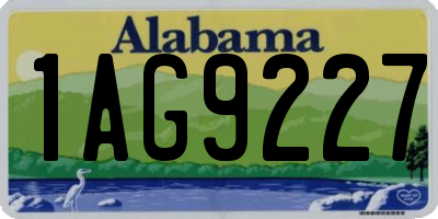 AL license plate 1AG9227