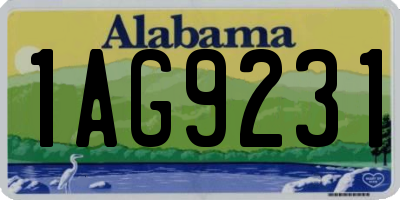 AL license plate 1AG9231