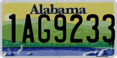 AL license plate 1AG9233