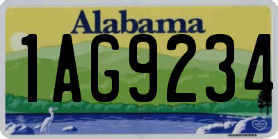 AL license plate 1AG9234
