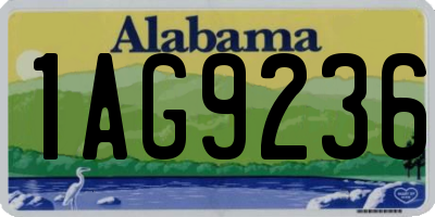 AL license plate 1AG9236