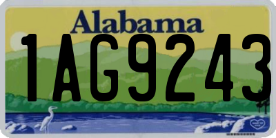 AL license plate 1AG9243