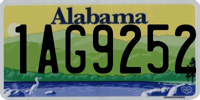 AL license plate 1AG9252