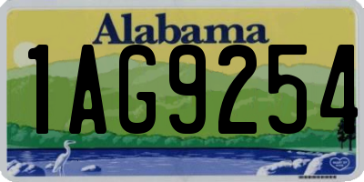 AL license plate 1AG9254