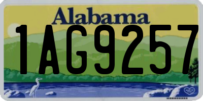 AL license plate 1AG9257