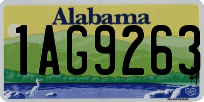 AL license plate 1AG9263