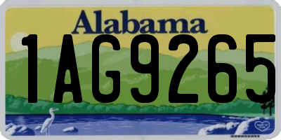 AL license plate 1AG9265