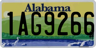 AL license plate 1AG9266