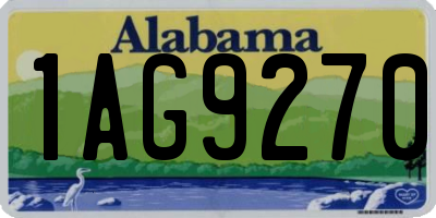 AL license plate 1AG9270