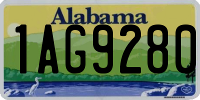 AL license plate 1AG9280