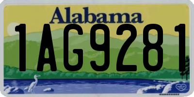 AL license plate 1AG9281