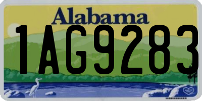 AL license plate 1AG9283