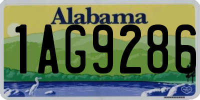 AL license plate 1AG9286