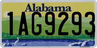 AL license plate 1AG9293