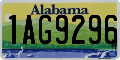 AL license plate 1AG9296