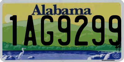 AL license plate 1AG9299