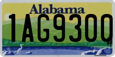 AL license plate 1AG9300