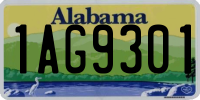 AL license plate 1AG9301