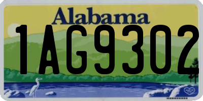AL license plate 1AG9302