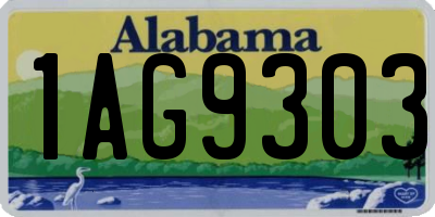AL license plate 1AG9303