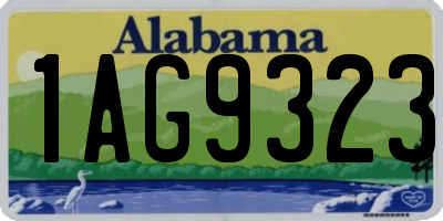 AL license plate 1AG9323