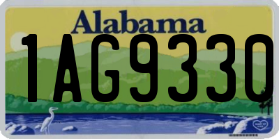 AL license plate 1AG9330