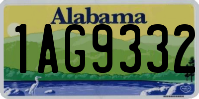AL license plate 1AG9332