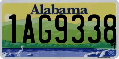 AL license plate 1AG9338