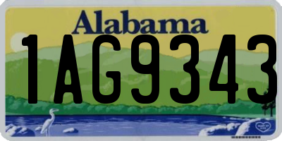 AL license plate 1AG9343