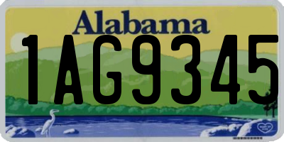 AL license plate 1AG9345