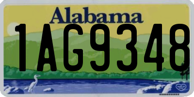 AL license plate 1AG9348