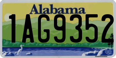 AL license plate 1AG9352