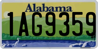 AL license plate 1AG9359
