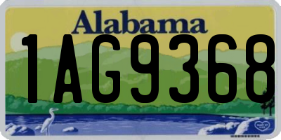 AL license plate 1AG9368