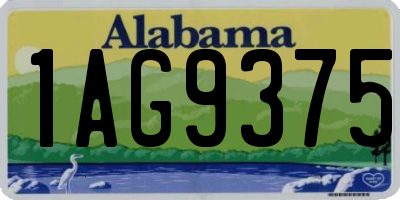 AL license plate 1AG9375