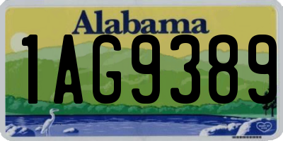AL license plate 1AG9389