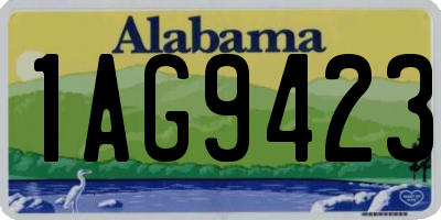 AL license plate 1AG9423