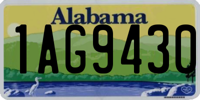 AL license plate 1AG9430