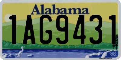 AL license plate 1AG9431