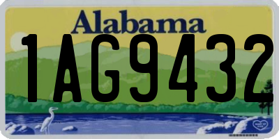 AL license plate 1AG9432