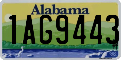 AL license plate 1AG9443
