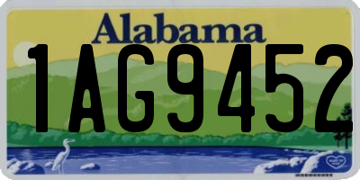 AL license plate 1AG9452