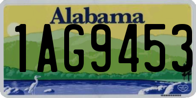 AL license plate 1AG9453