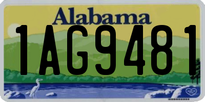 AL license plate 1AG9481
