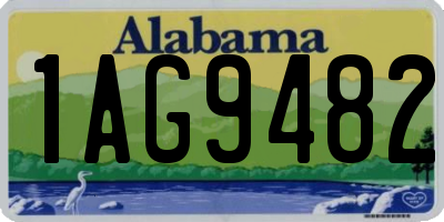 AL license plate 1AG9482