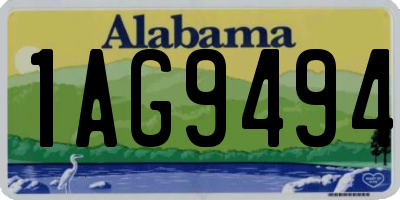 AL license plate 1AG9494